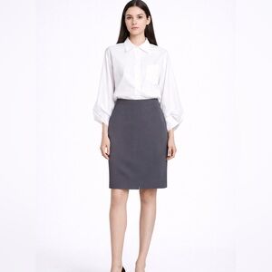 Giorgio Armani Main Line Grey 100% Wool Skirt, Size 4